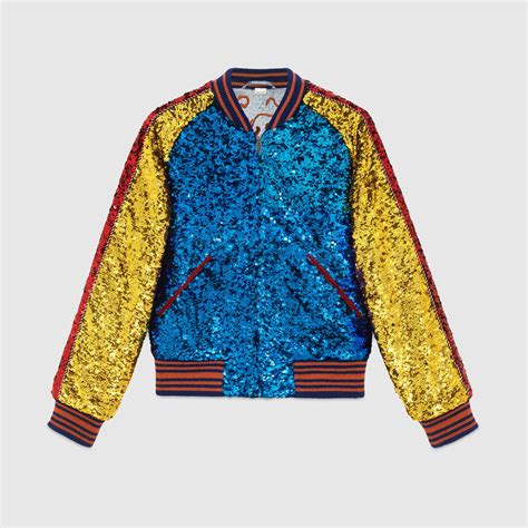 Gucci Sequined Bomber Jacket 